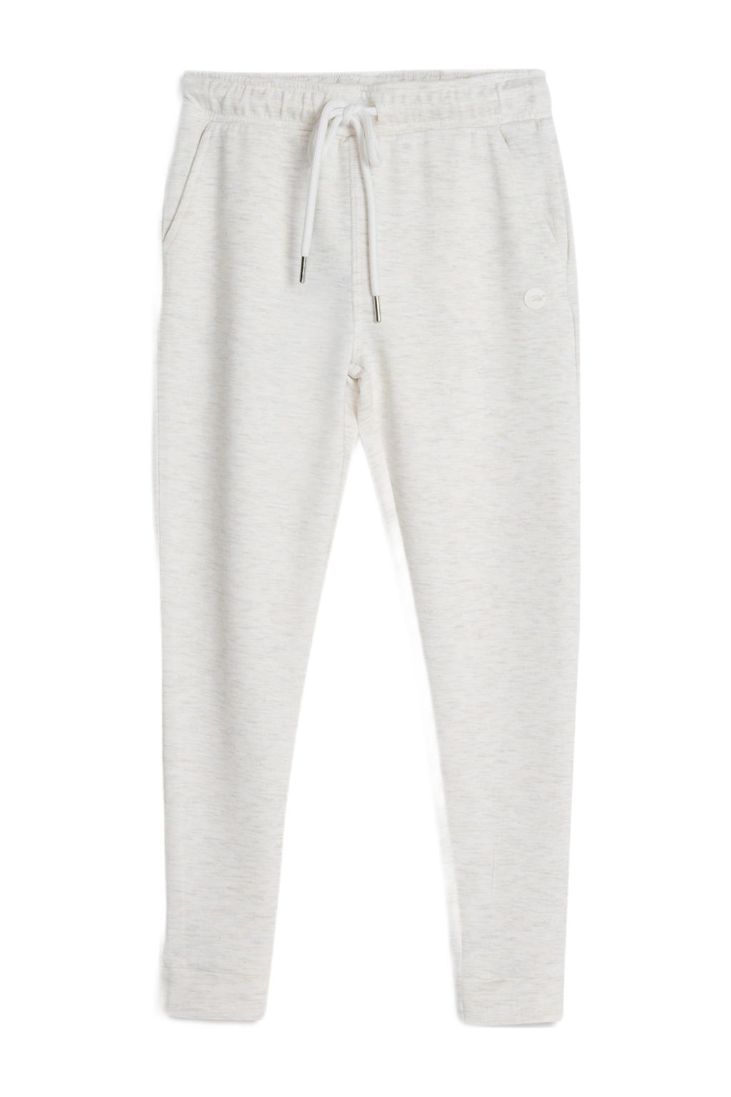 Grijs melange jongens 4PRESIDENT joggingbroek melange van modal met elastische tailleband met koord en effen