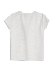 thumbnail: Witte meisjes 4PRESIDENT t-shirt van modal met effen, korte mouwen en ronde hals