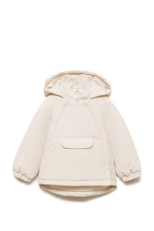 gewatteerde jas beige