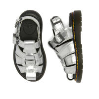 thumbnail: Dr. Martens Caarys T leren sandalen Silver Metallic Patent Lamper