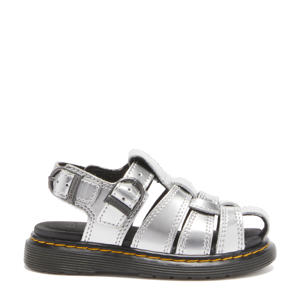 Caarys T leren sandalen Silver Metallic Patent Lamper
