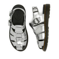 thumbnail: Dr. Martens Caarys J leren sandalen Silver Metallic Patent Lamper
