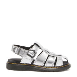 Caarys J leren sandalen Silver Metallic Patent Lamper