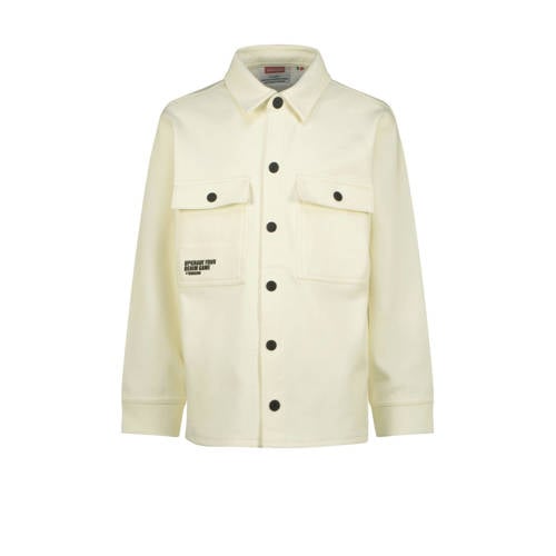 Vingino overshirt offwhite Overhemd Wit Jongens Stretchkatoen Klassieke kraag