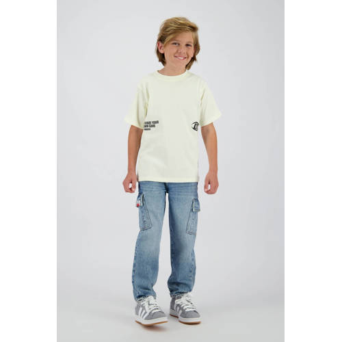 Vingino T-shirt wit Jongens Katoen Ronde hals Backprint - maat 176 afbeelding