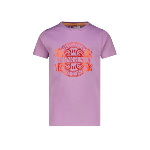 Vingino T-shirt lila Paars Meisjes Stretchkatoen Ronde hals Printopdruk - maat 164 afbeelding