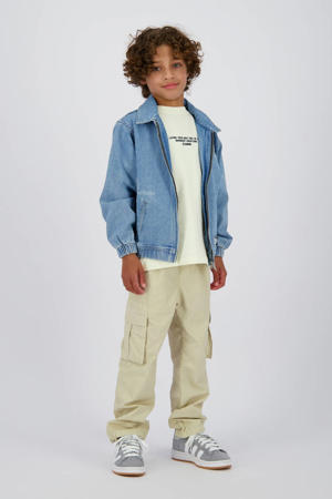 straight cargo broek beige