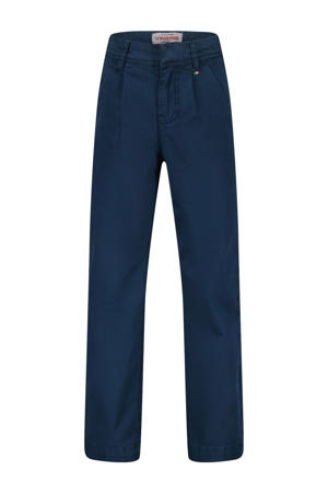 straight casual broek donkerblauw