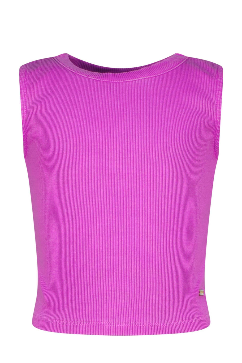 Paarse meisjes Vingino mouwloze top met effen en ronde hals