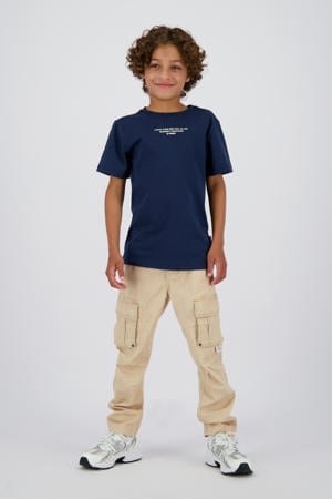 loose fit cargo broek beige