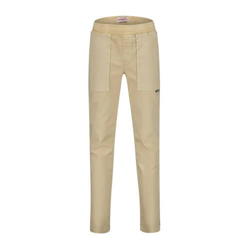 Vingino straight casual broek beige Jongens Stretchkatoen Effen - maat 128 afbeelding