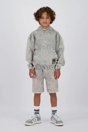 regular short grey denim