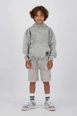 regular short grey denim