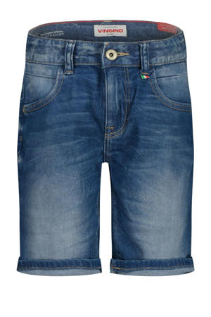 regular denim short dark blue denim