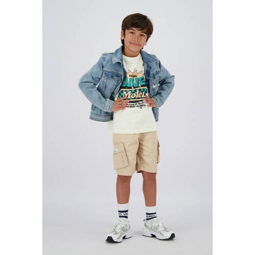 Vingino regular cargo short zand Korte broek Beige Jongens Stretchkatoen