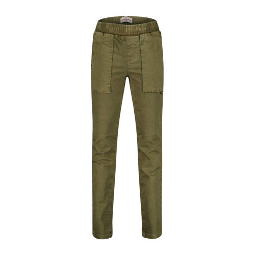 Vingino straight casual broek groen Jongens Stretchkatoen Effen - maat 146 afbeelding