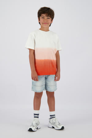 regular short light blue denim