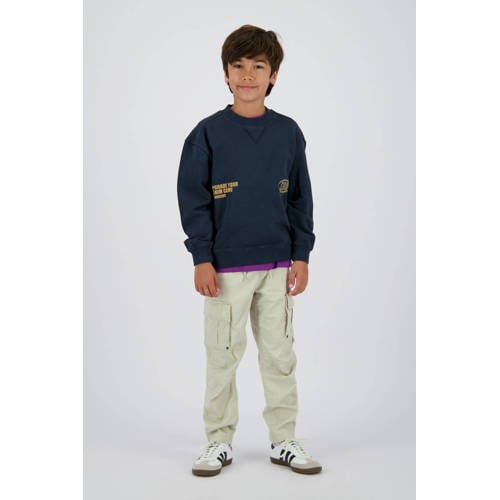 Vingino loose fit cargo broek groen Jongens Stretchkatoen Effen - maat 128 afbeelding