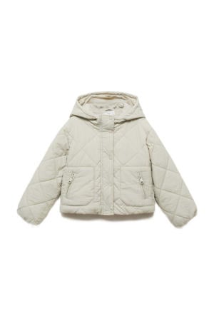 gewatteerde jas beige