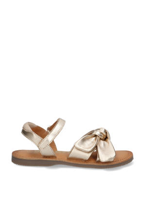 Sam Sun  leren sandalen goud