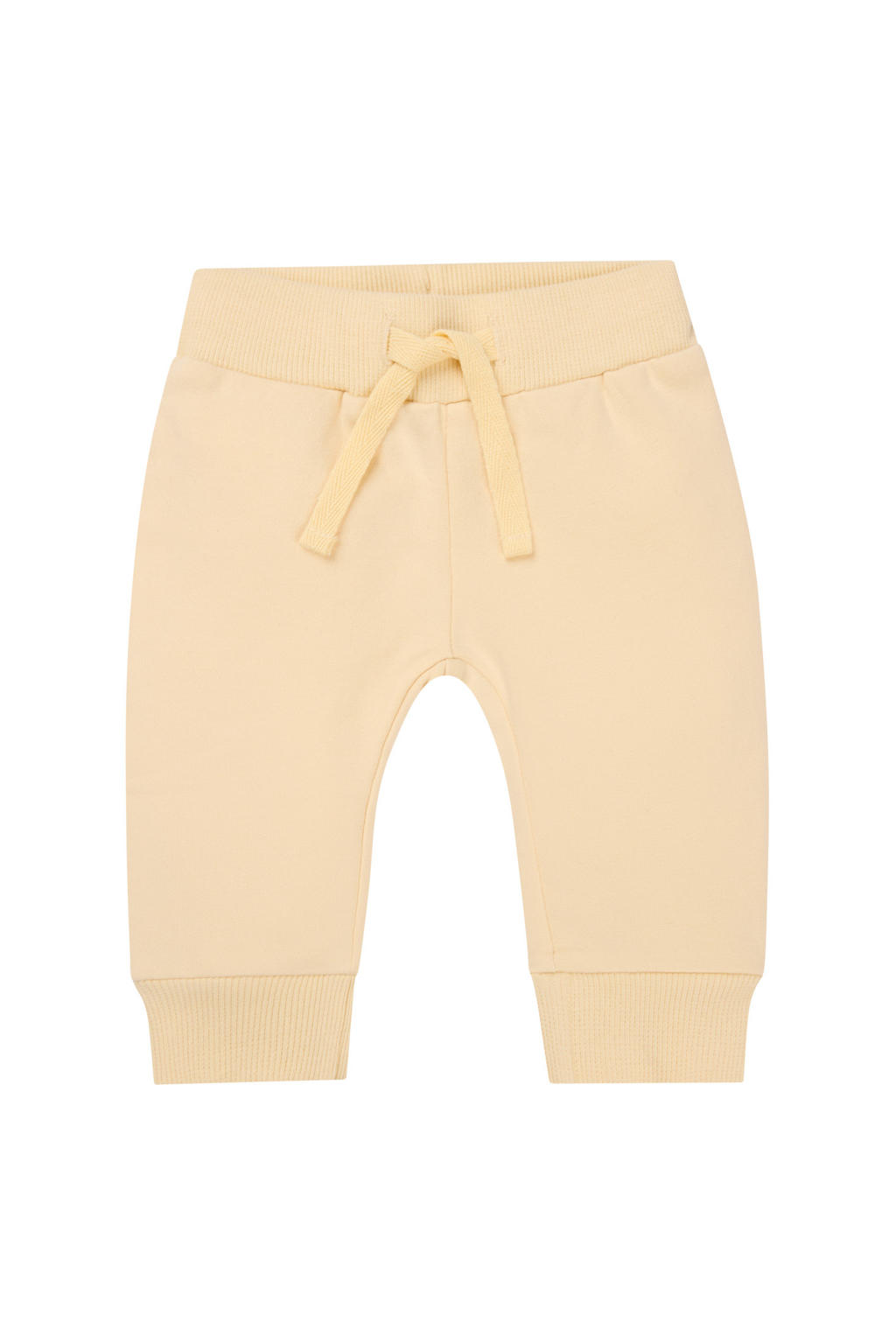 Gele Noppies baby babybroek van katoen met elastische tailleband en effen