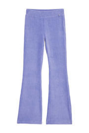 thumbnail: Lilakleurige meisjes WE Fashion flared flared broek van corduroy met regular waist, elastische tailleband en effen