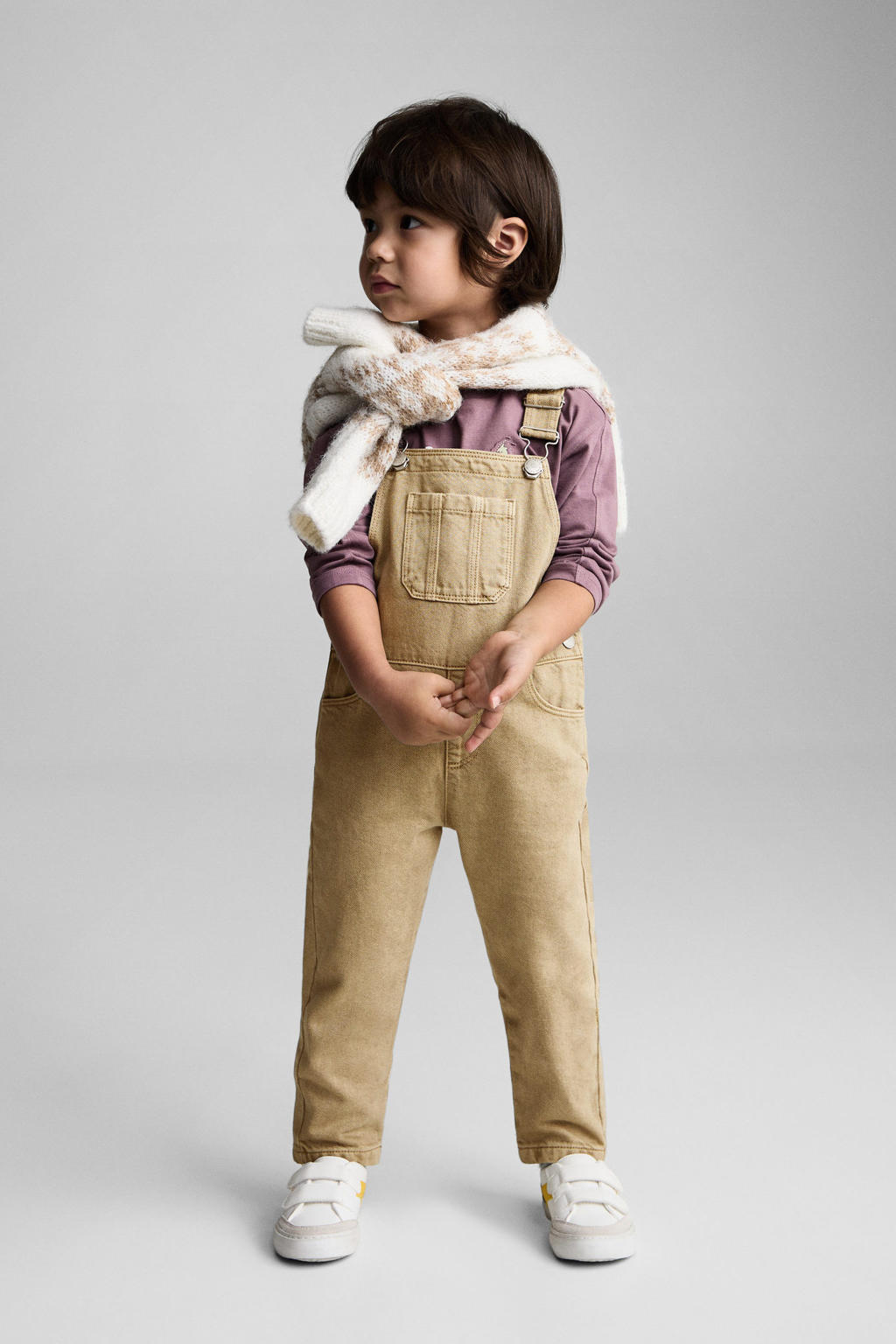 Mango Kids tuinbroek bruin
