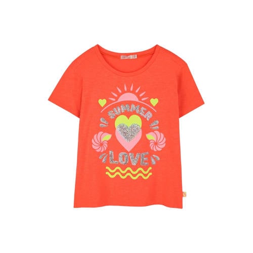 Billieblush T-shirt rood Meisjes Polyester Ronde hals Printopdruk - maat 104 afbeelding