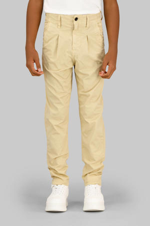 tapered casual broek kaki