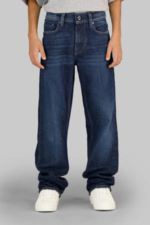 straight leg jeans dark blue denim