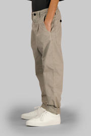 thumbnail: Grijsbruine jongens G-STAR tapered van stretchkatoen met high waist, rits- en knoopsluiting en effen