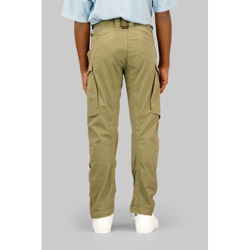 G-STAR regular cargobroek kaki Groen Jongens Stretchkatoen Effen