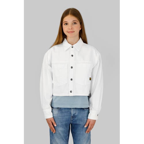 G-STAR blouse wit Meisjes Katoen Klassieke kraag Effen