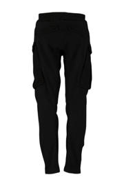 thumbnail: Zwarte jongens G-STAR tapered cargo broek van katoen met regular waist, elastische tailleband met koord en effen