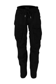 thumbnail: Zwarte jongens G-STAR tapered cargo broek van katoen met regular waist, elastische tailleband met koord en effen