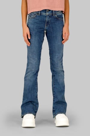 bootcut low waist flared jeans medium blue denim