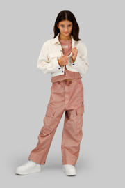 thumbnail: Roze meisjes G-STAR relaxed cargo broek van stretchkatoen met high waist, rits- en drukknoopsluiting en effen