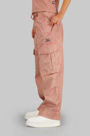 thumbnail: Roze meisjes G-STAR relaxed cargo broek van stretchkatoen met high waist, rits- en drukknoopsluiting en effen