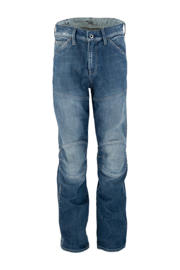 thumbnail: Dark blue denim jongens G-STAR regular waist regular fit jeans dark blue van denim met rits- en knoopsluiting en effen
