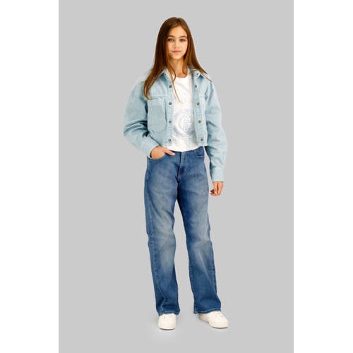 G-STAR blouse light blue denim Blauw Effen