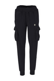 thumbnail: Donkerblauwe jongens G-STAR loose cargo broek van katoen met high waist, elastische tailleband met koord en effen
