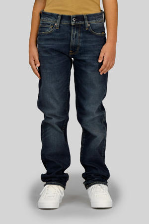 straight leg jeans dark blue denim