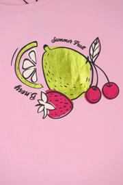 thumbnail: B.Nosy T-shirt roze broderie