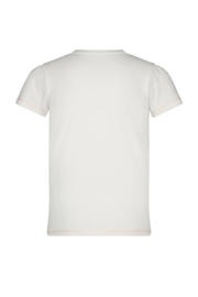 thumbnail: Witte meisjes B.Nosy t-shirt van katoen met printopdruk, korte mouwen en ronde hals
