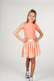 thumbnail: Roze meisjes B.Nosy midi jurk van polyester met korte mouwen, ronde hals en elastische tailleband