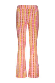 thumbnail: Oranje en roze meisjes B.Nosy flared legging van polyester met regular waist en elastische tailleband