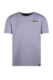 thumbnail: Lilakleurige jongens B.Nosy T-shirt van katoen met backprint, korte mouwen en ronde hals