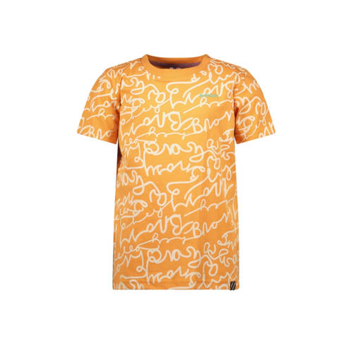 B.Nosy T-shirt oranje Jongens Katoen Ronde hals All over print