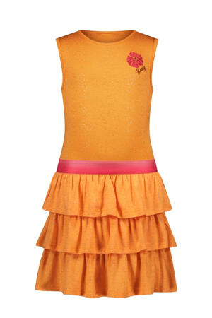 zomerjurk met glitter oranje