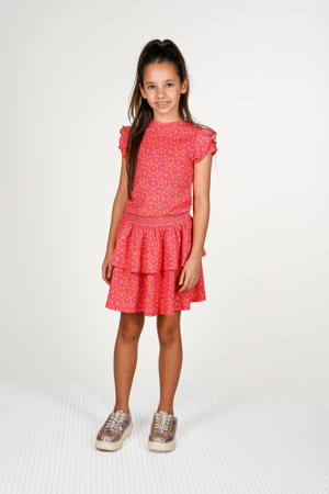midi jurk roze
